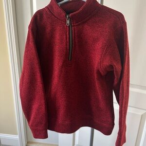 Boys 1/4 Zip Red Pullover
